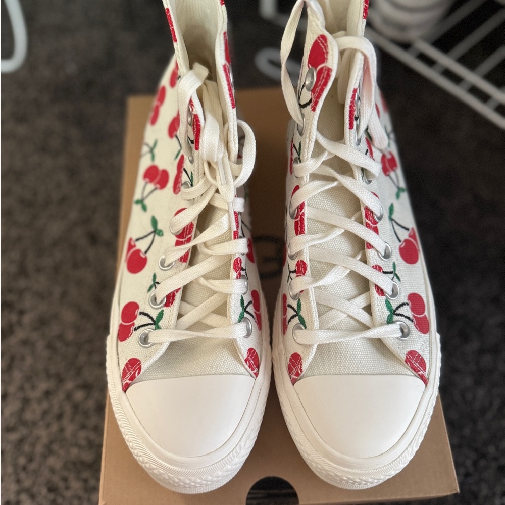 Converse Cherry Pattern High-Tops - Picture 2 of 4